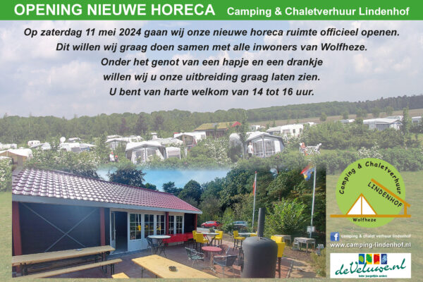 Camping Lindenhof, opening nieuwe horeca